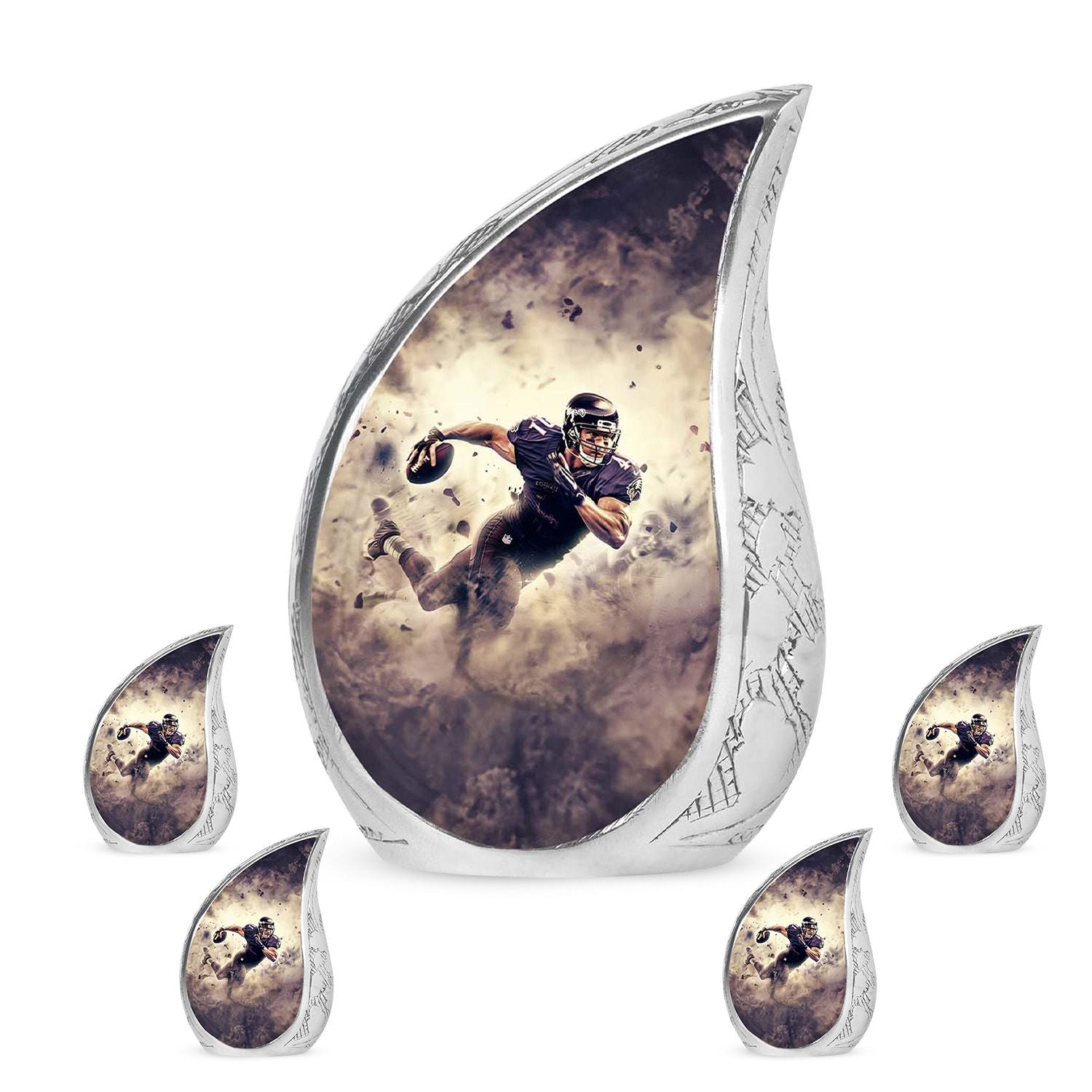Football Large Urns For Human Ashes Funeral, Ashes Memorial Urn