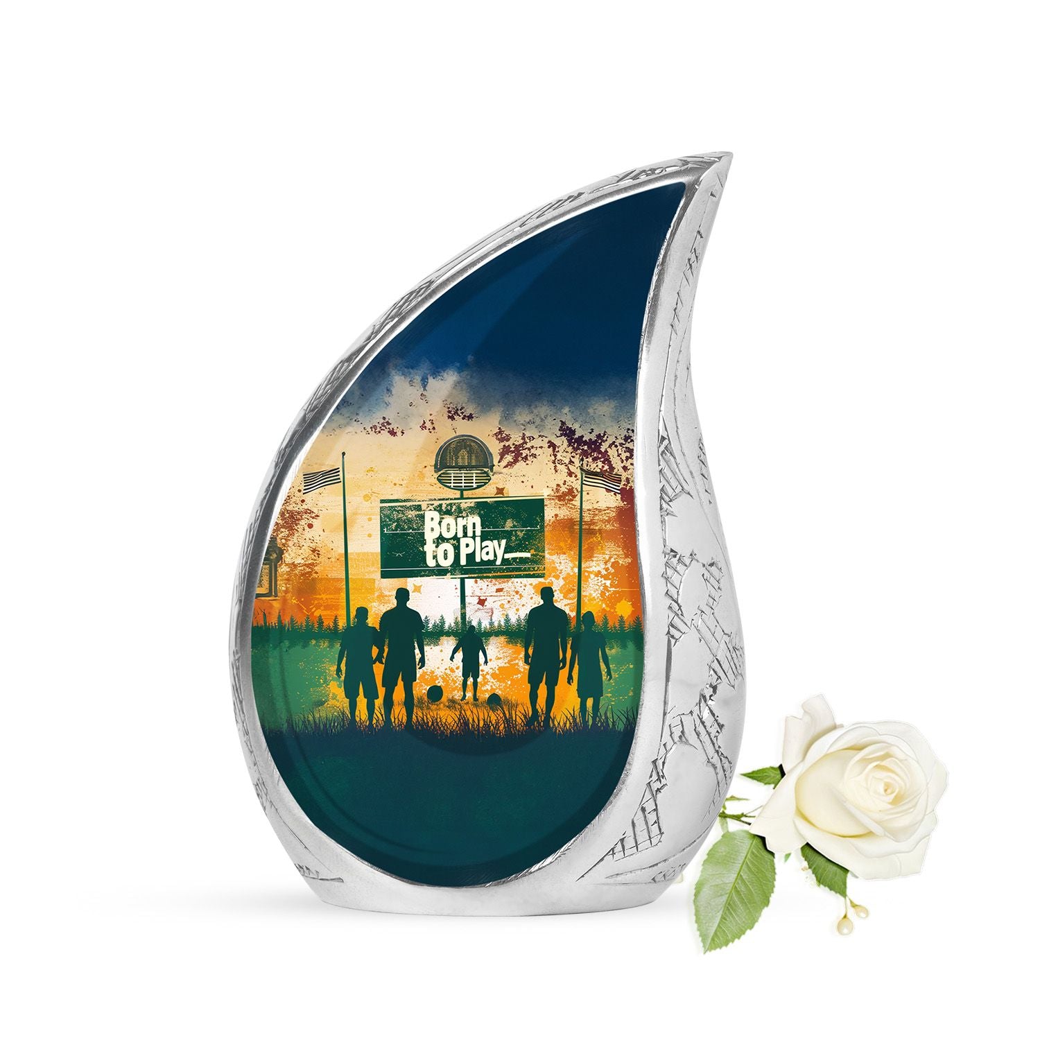 Football Keepsake Funeral, Ashes Cremation Urn For Ashes
