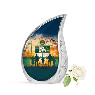 Football Keepsake Funeral, Ashes Cremation Urn For Ashes