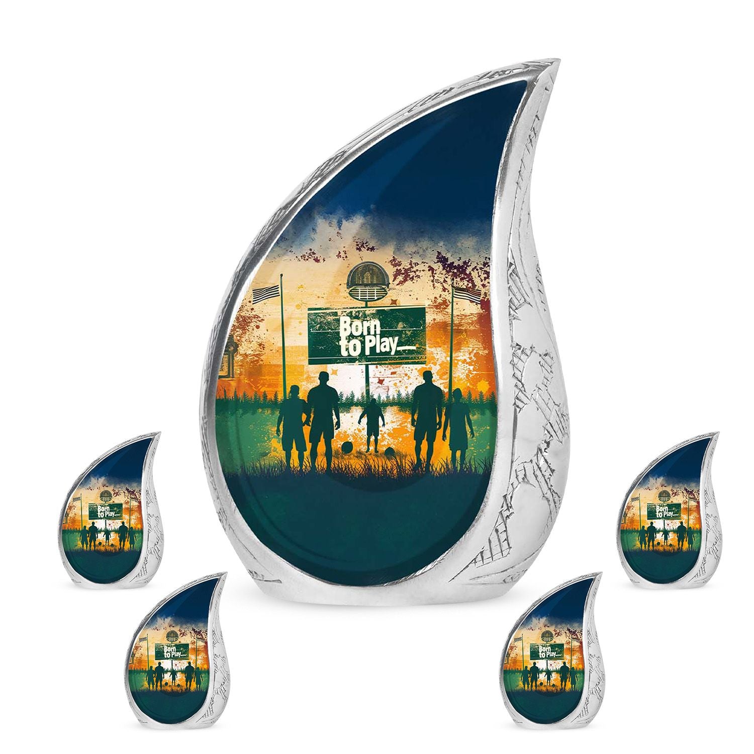 Football Keepsake Funeral, Ashes Cremation Urn For Ashes
