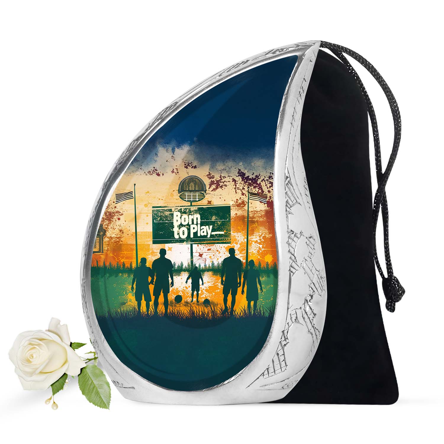 Football Keepsake Funeral, Ashes Cremation Urn For Ashes