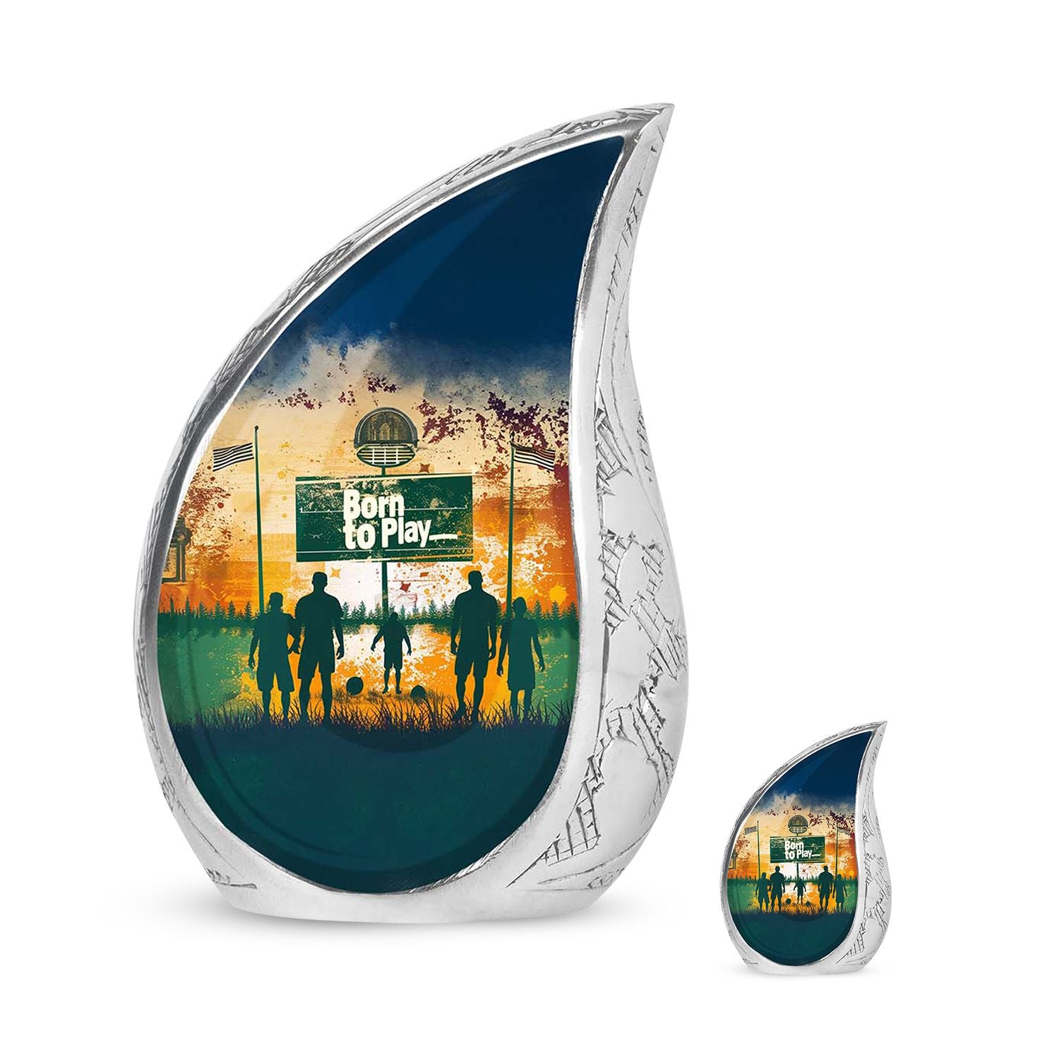 Football Keepsake Funeral, Ashes Cremation Urn For Ashes