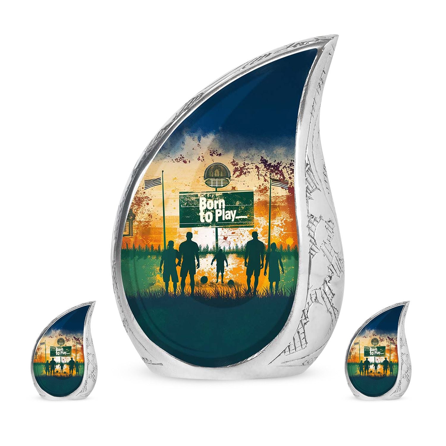 Football Keepsake Funeral, Ashes Cremation Urn For Ashes