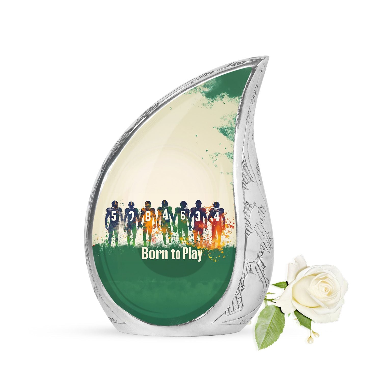 Football Medium Urn Large Funeral, Ashes Urn For Ashes