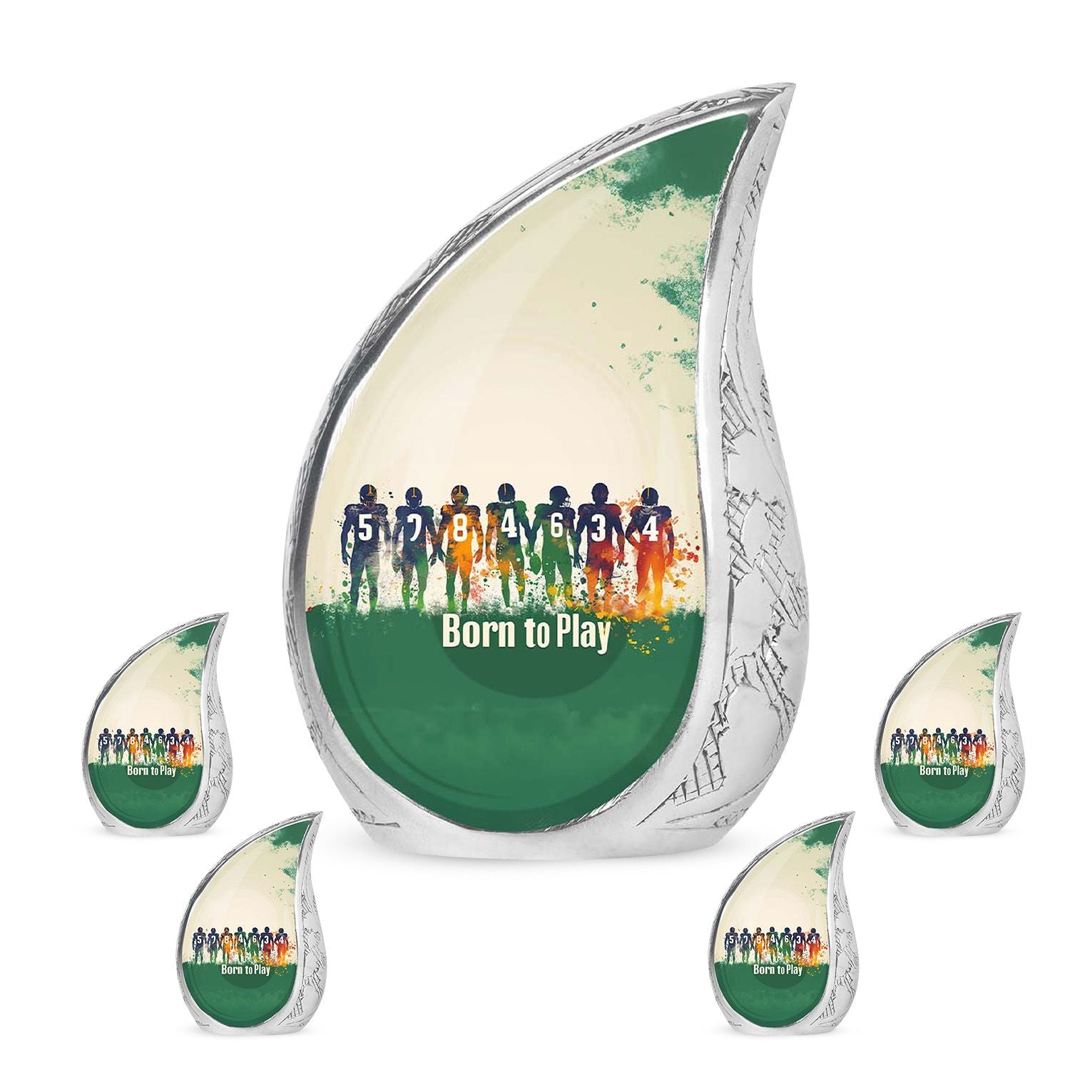 Football Medium Urn Large Funeral, Ashes Urn For Ashes