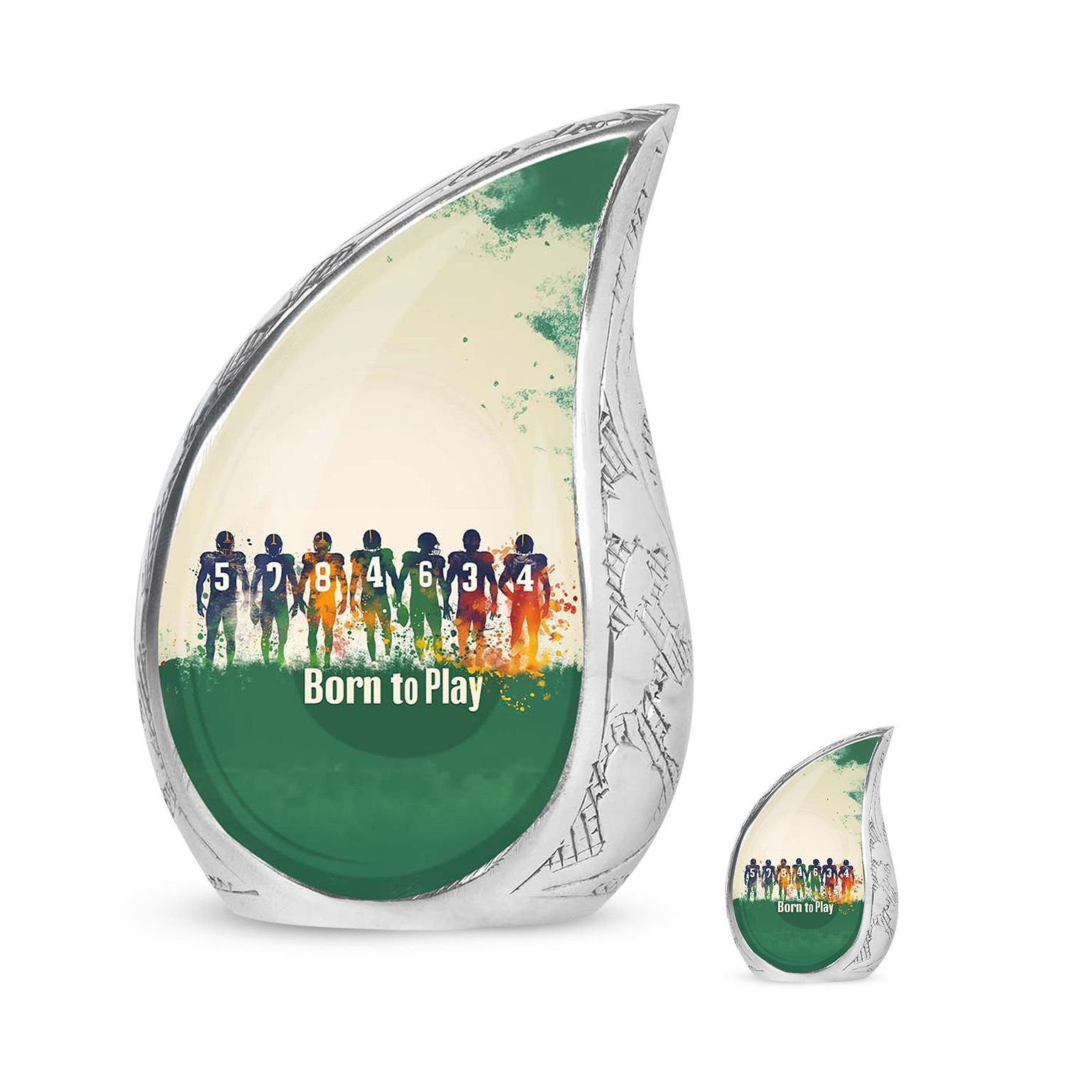 Football Medium Urn Large Funeral, Ashes Urn For Ashes