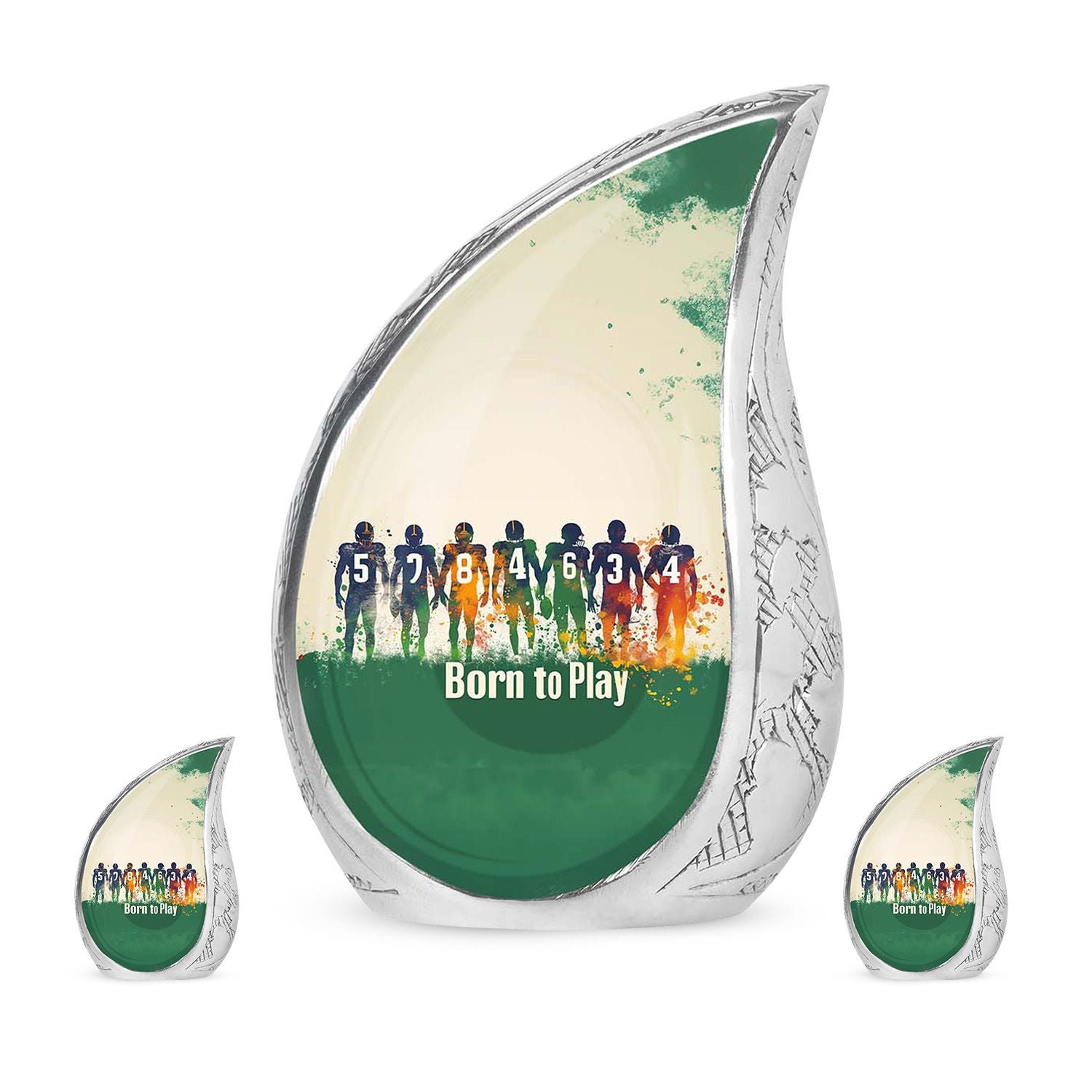 Football Medium Urn Large Funeral, Ashes Urn For Ashes