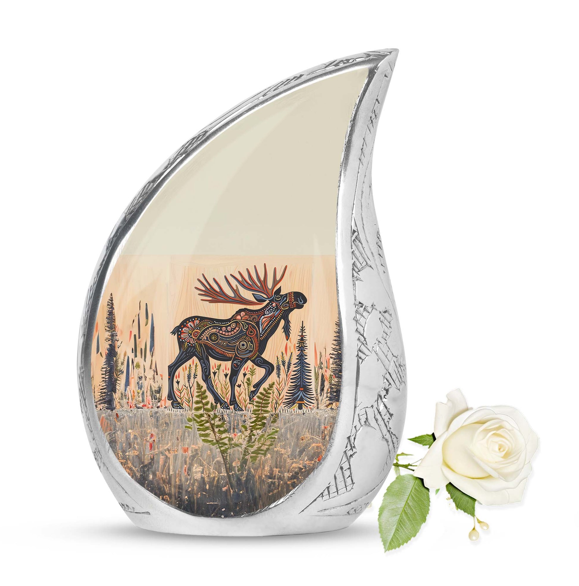 Moose Walking Small Urns For Ashes Funeral, Ashes Urn