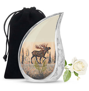 Moose Walking Small Urns For Ashes Funeral, Ashes Urn