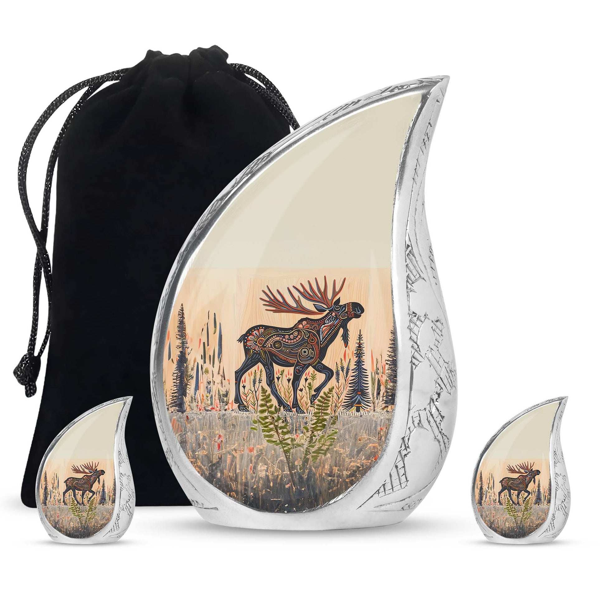 Moose Walking Small Urns For Ashes Funeral, Ashes Urn