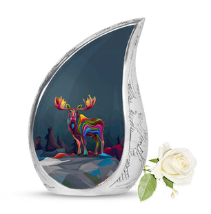 Moose Walking Adult Urn Funeral, Ashes Memorial Urn