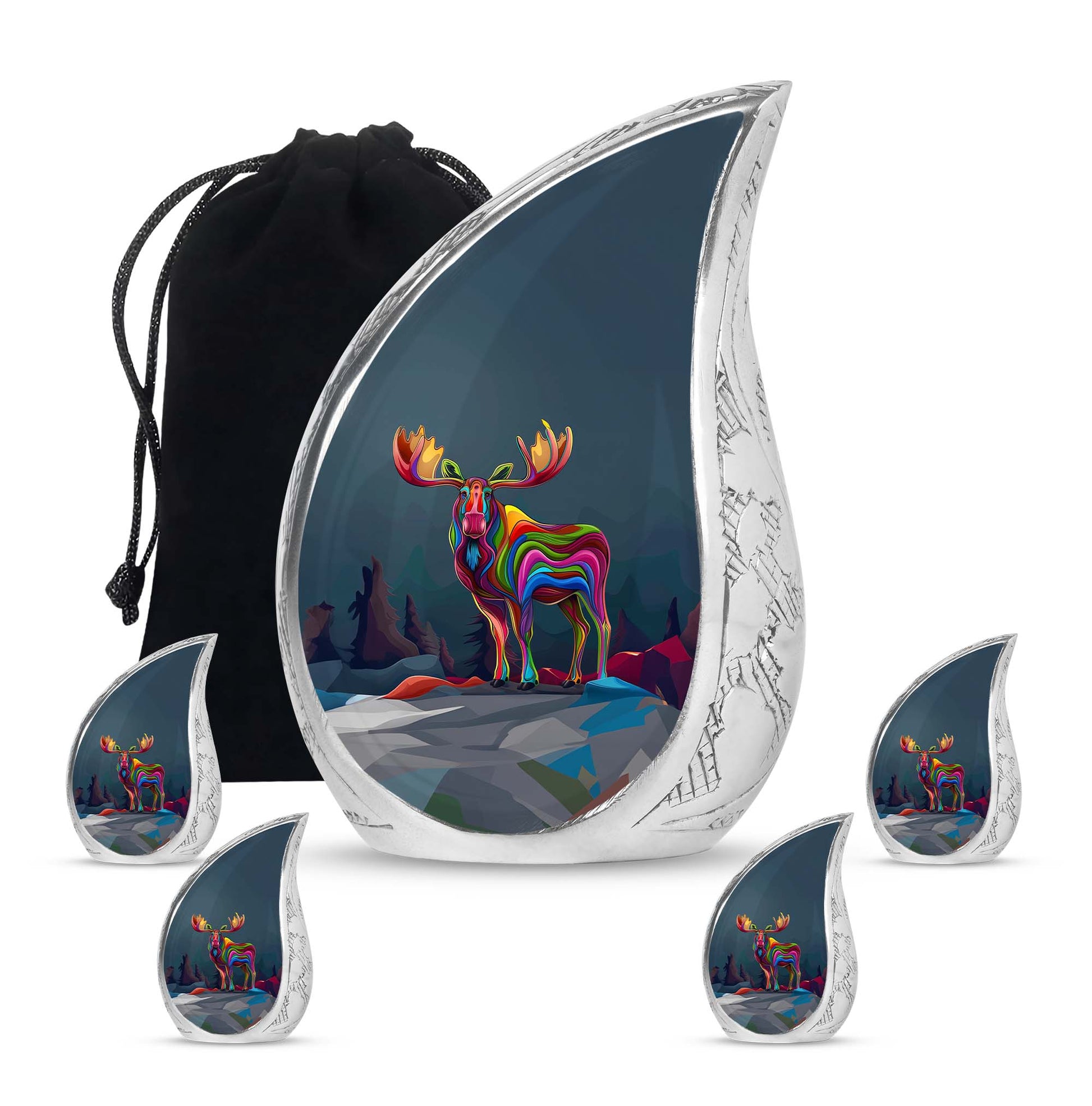Moose Walking Adult Urn Funeral, Ashes Memorial Urn