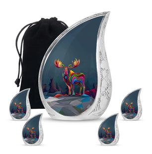 Moose Walking Adult Urn Funeral, Ashes Memorial Urn