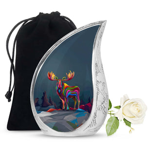 Moose Walking Adult Urn Funeral, Ashes Memorial Urn