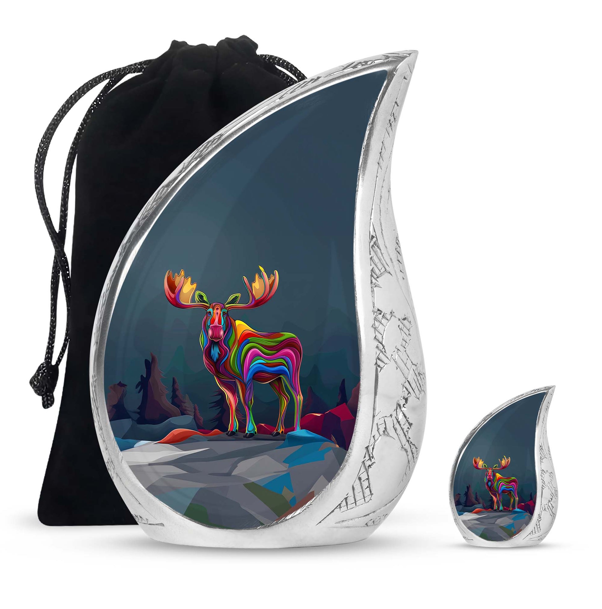 Moose Walking Adult Urn Funeral, Ashes Memorial Urn