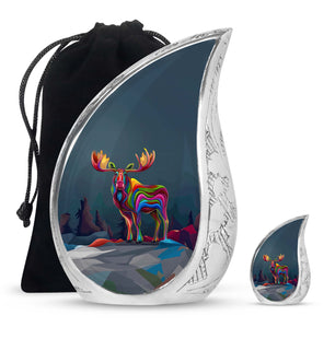 Moose Walking Adult Urn Funeral, Ashes Memorial Urn