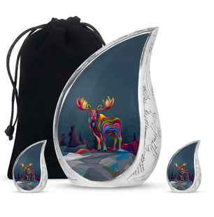 Moose Walking Adult Urn Funeral, Ashes Memorial Urn