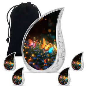 Teardrop Shaped  Large Urn With 4 Keepsake