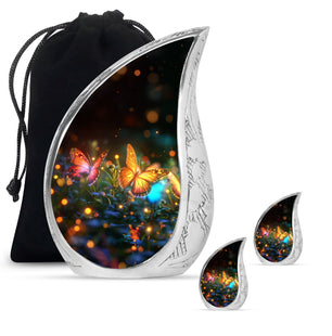 Teardrop Shaped  Large Urn With 2 Keepsake