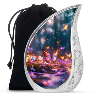 Teardrop Shaped Butterfly Urn Large Urn 10 Inch