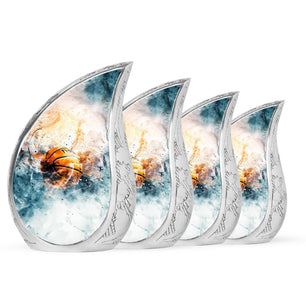 Basketball Memorial Urn Teardrop, Heart Cremation Urn For Ashes
