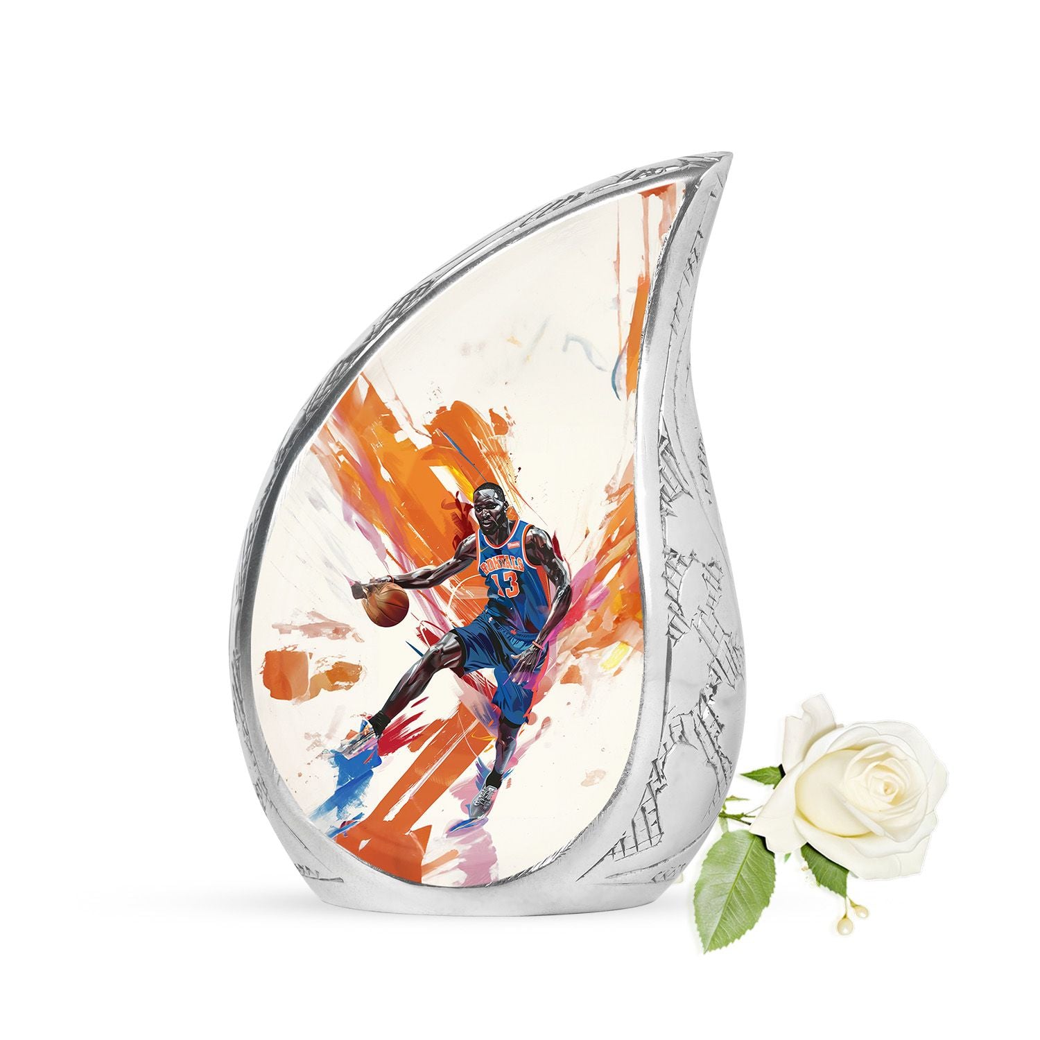 Basketball Metal Urns For Human Ashes Funeral, Ashes Cremation Urn