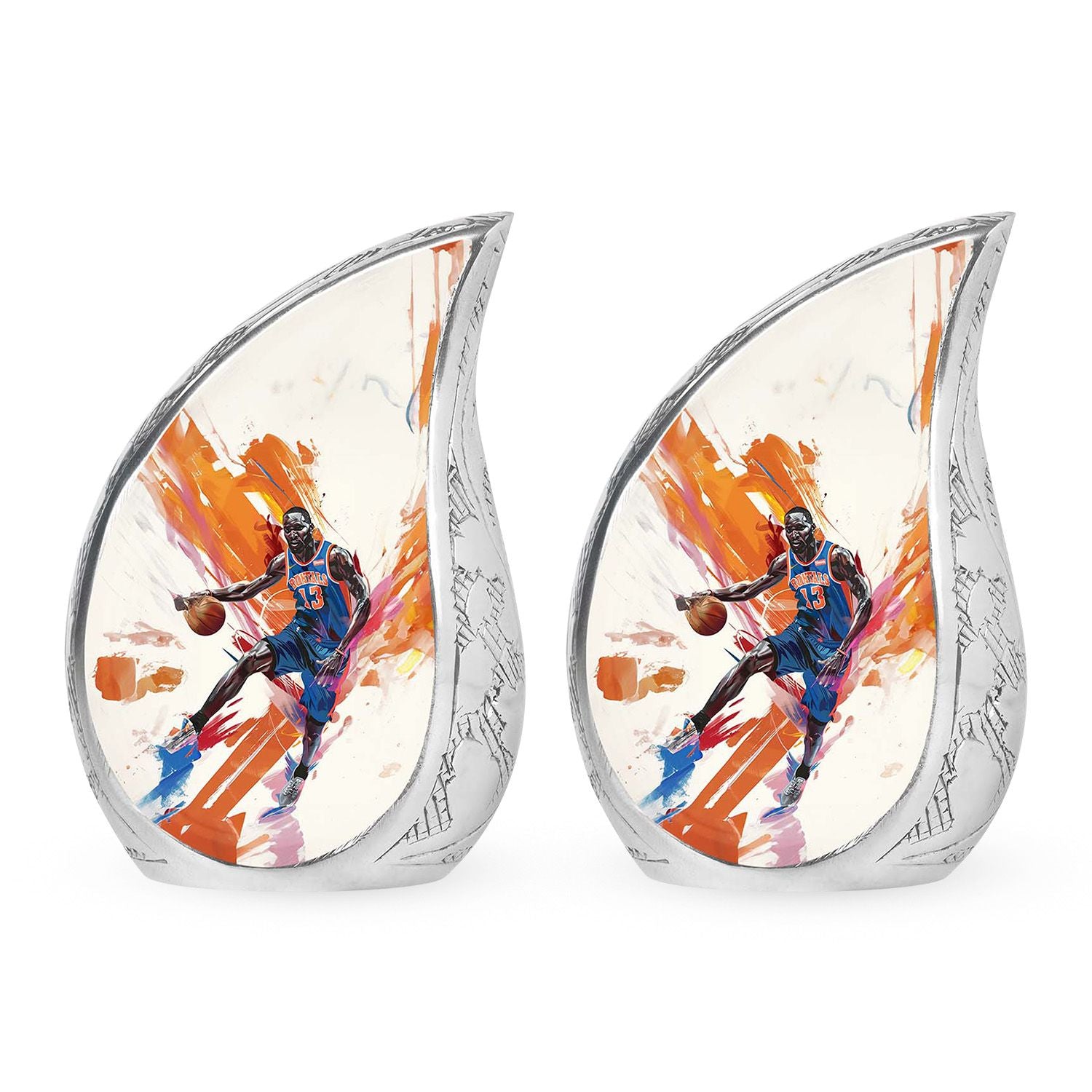 Basketball Metal Urns For Human Ashes Funeral, Ashes Cremation Urn
