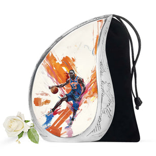 Basketball Metal Urns For Human Ashes Teardrop, Heart Cremation Urn