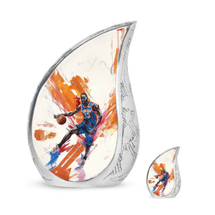 Basketball Metal Urns For Human Ashes Funeral, Ashes Cremation Urn