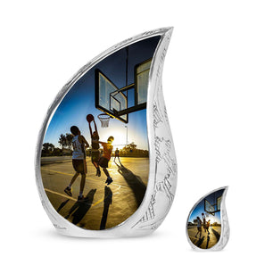 Basketball Urn For Ashes Adult Teardrop, Heart Cremation Urn For Ashes