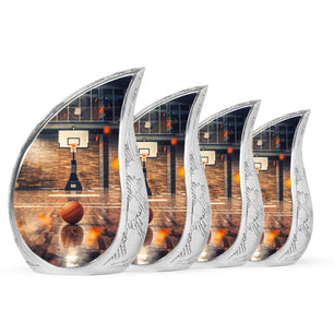 Basketball Burial Urn Teardrop, Heart Cremation Urn