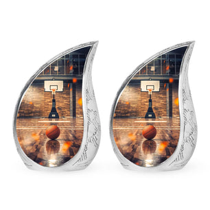 Basketball Burial Urn Teardrop, Heart Cremation Urn