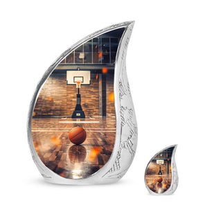 Basketball Burial Urn Teardrop, Heart Cremation Urn