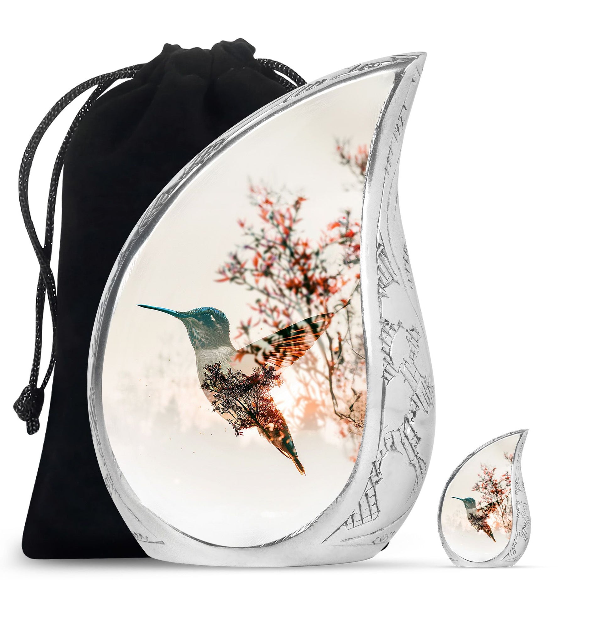 Humming Bird Small Urn For Human Ashes Funeral, Ashes Cremation Urn