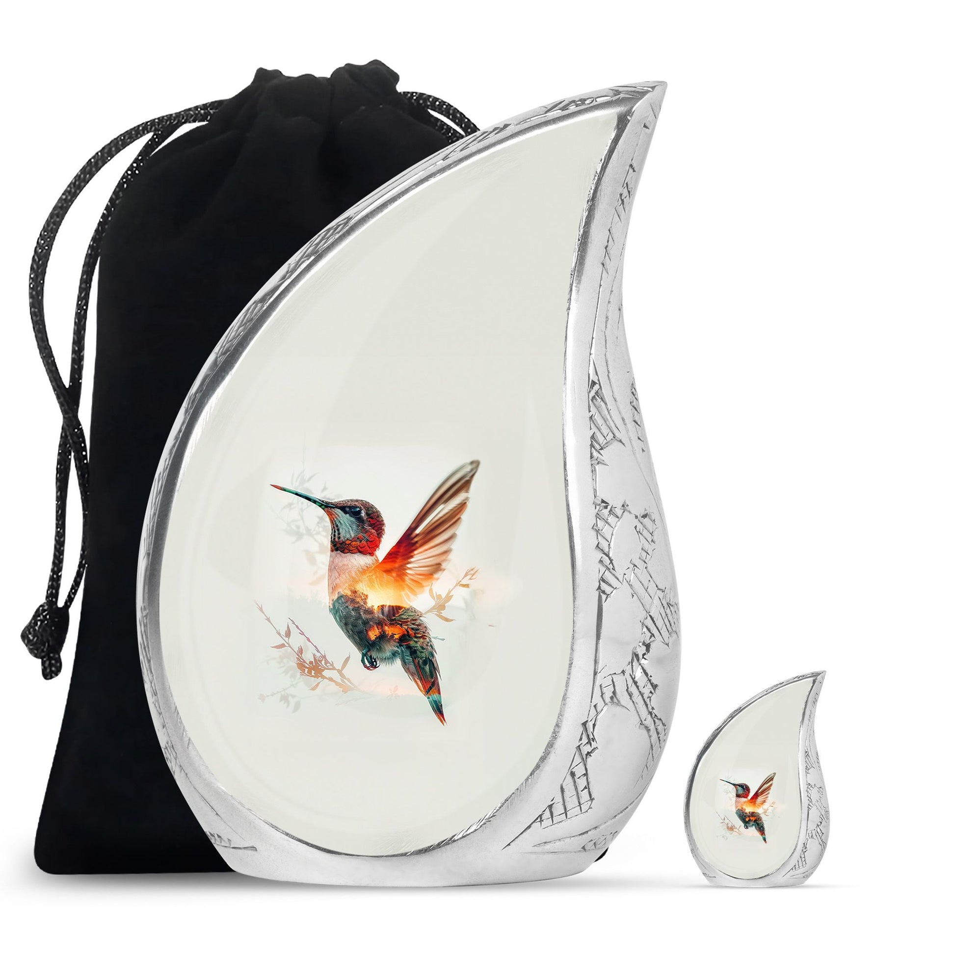 Humming Bird Decorative Urn For Ashes Funeral, Ashes Cremation Urn
