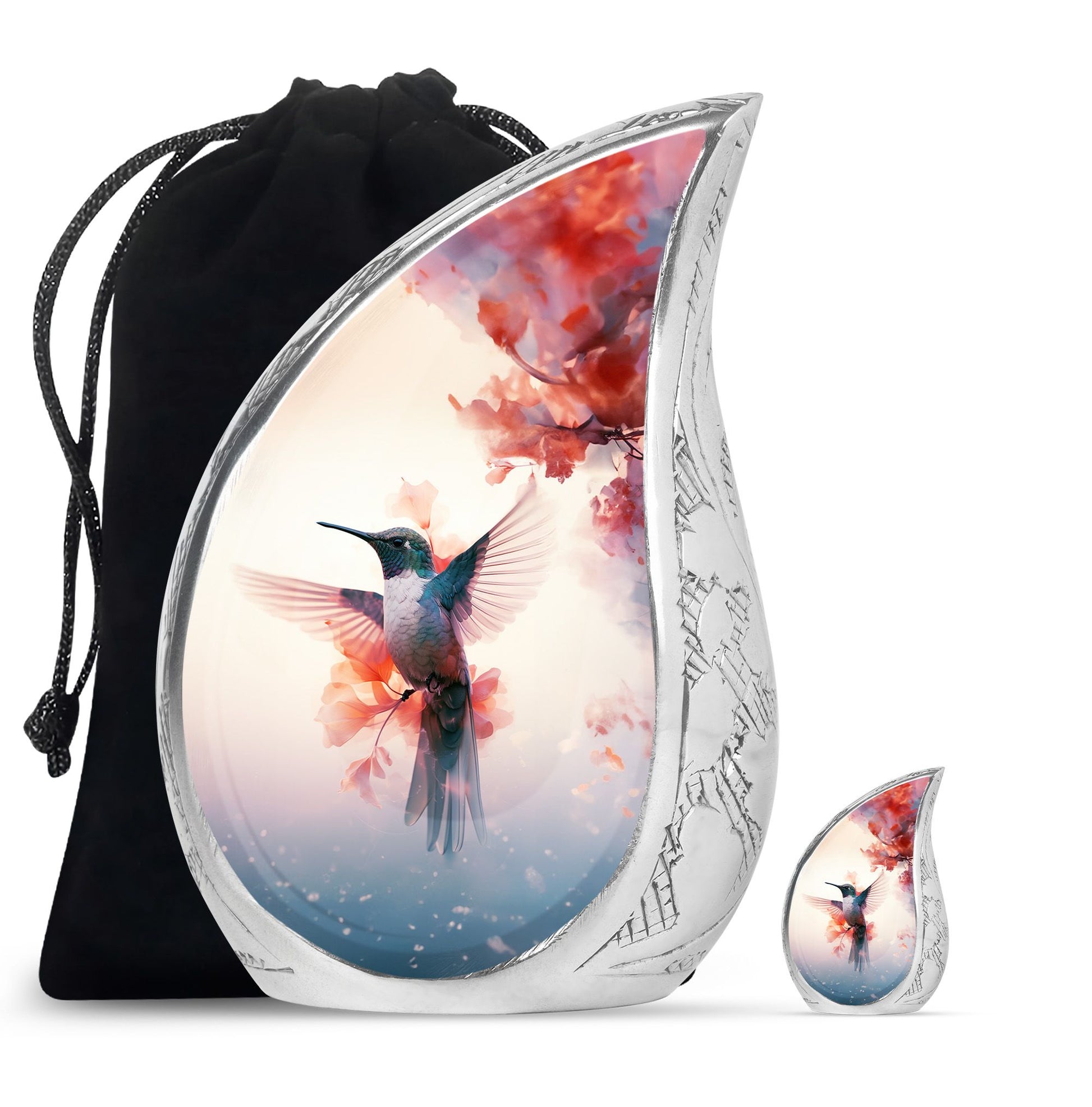 Humming Bird Keepsake For Ashes Funeral, Ashes Cremation Urn