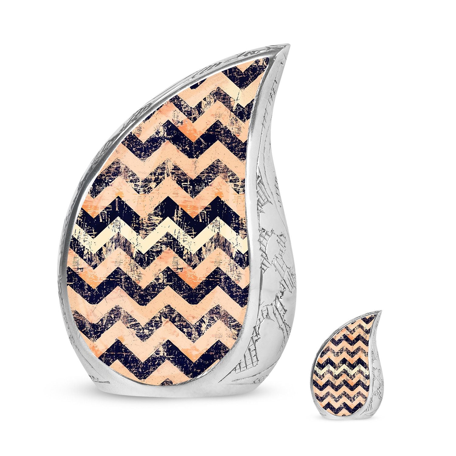 Pattern Adult Male Urn For Ashes Large Teardrop, Heart Urn For Ashes