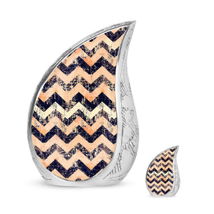 Pattern Adult Male Urn For Ashes Large Teardrop, Heart Urn For Ashes