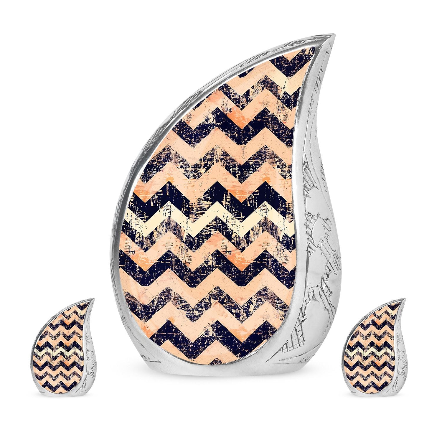 Pattern Adult Male Urn For Ashes Large Teardrop, Heart Urn For Ashes