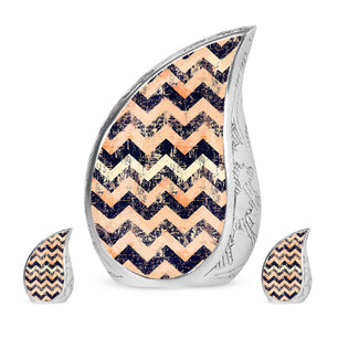Pattern Adult Male Urn For Ashes Large Teardrop, Heart Urn For Ashes
