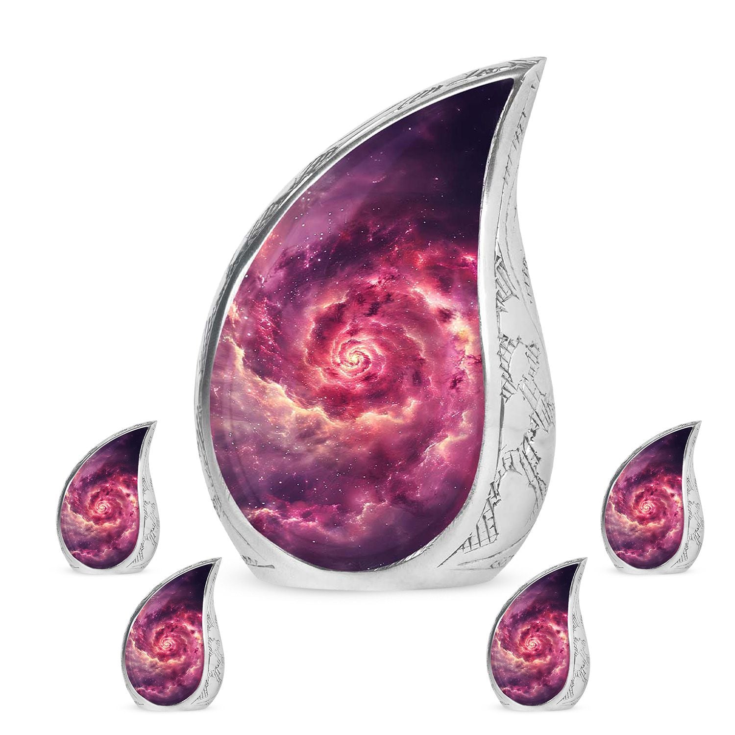 Galaxy Urns For Adult Male Dad Teardrop, Heart Cremation Urn