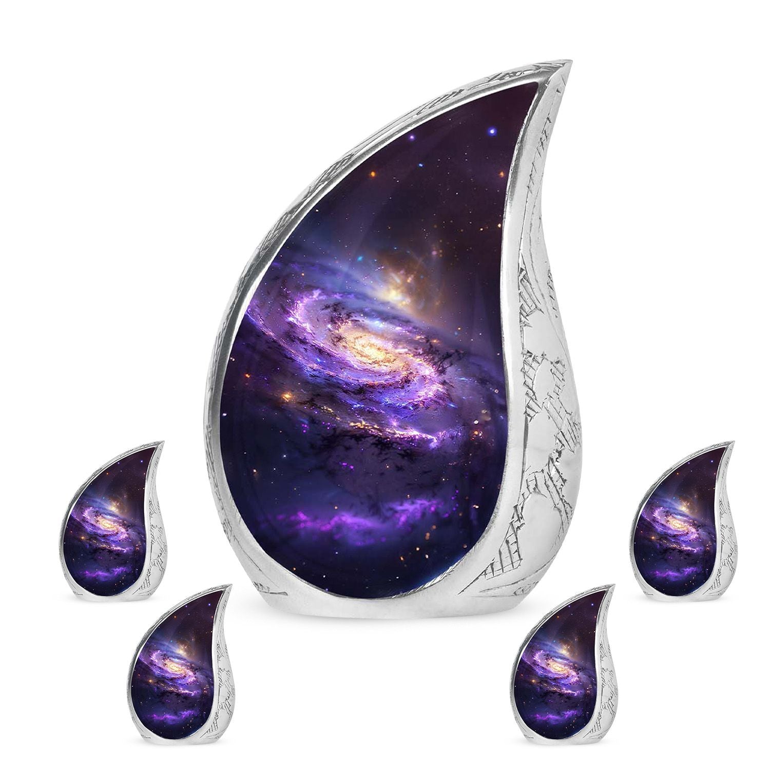 Galaxy Adult Cremation Urns Teardrop, Heart Shape Urn