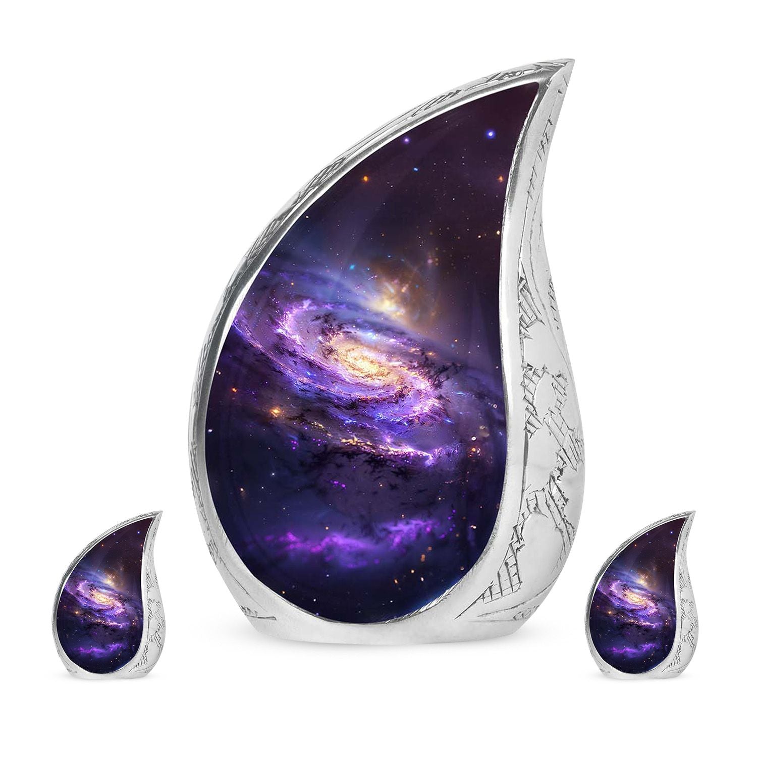 Galaxy Adult Cremation Urns Teardrop, Heart Shape Urn