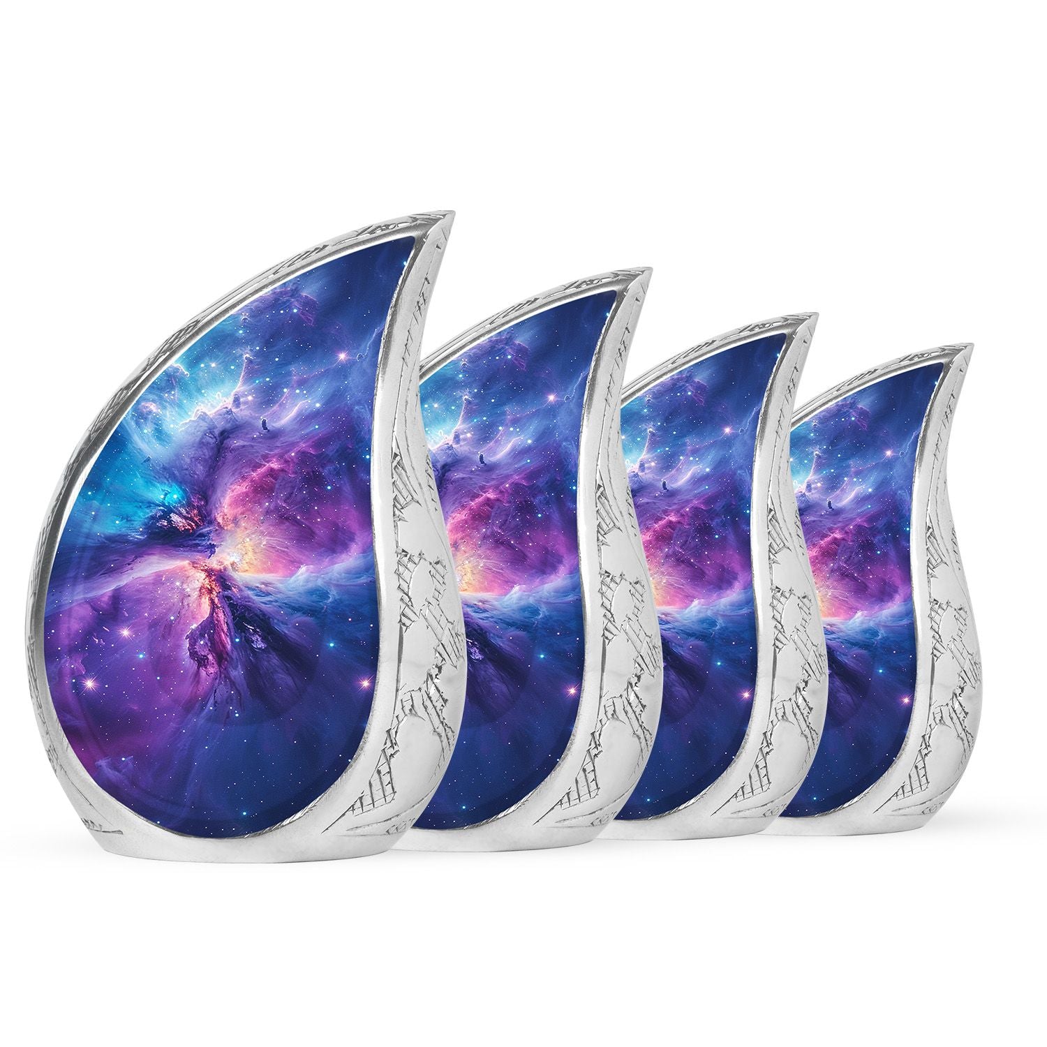 Galaxy Adult Size Urn Teardrop, Heart Cremation Urn For Ashes