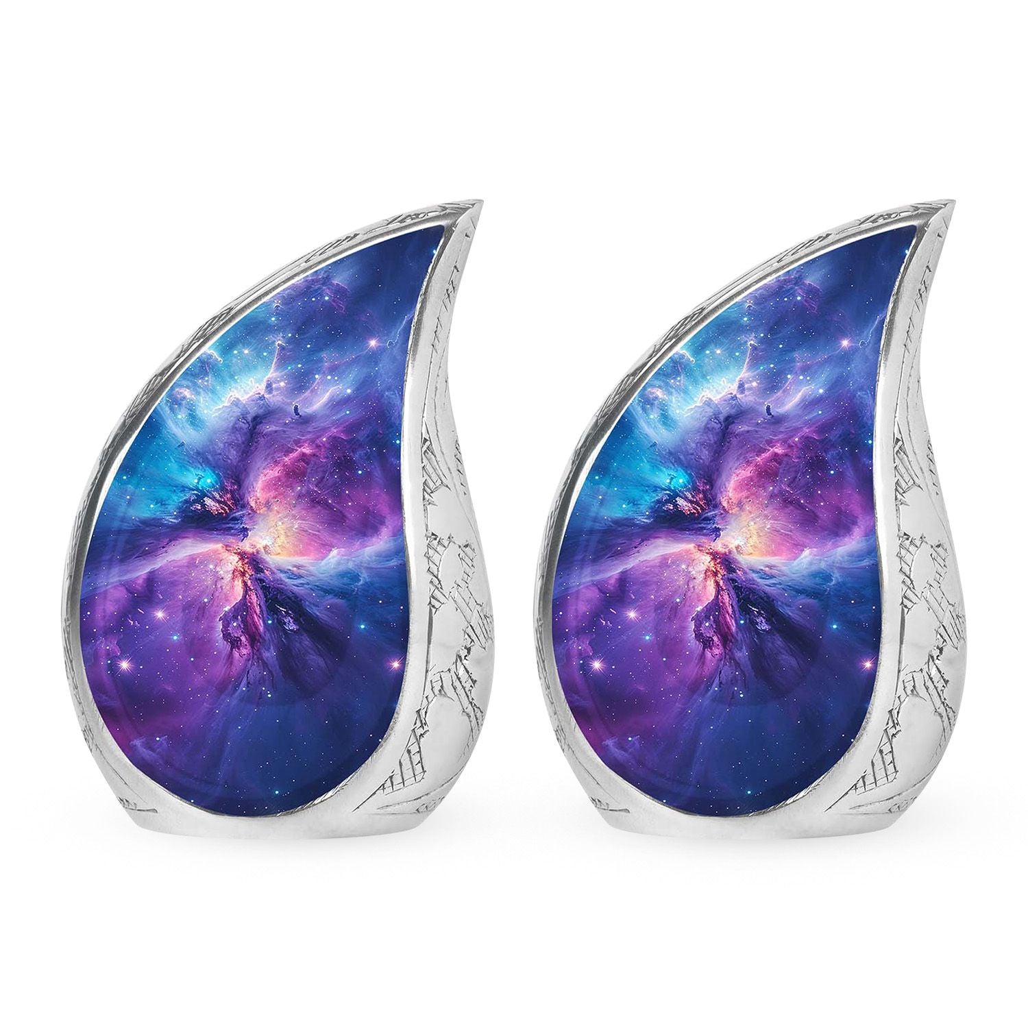 Galaxy Adult Size Urn Teardrop, Heart Cremation Urn For Ashes