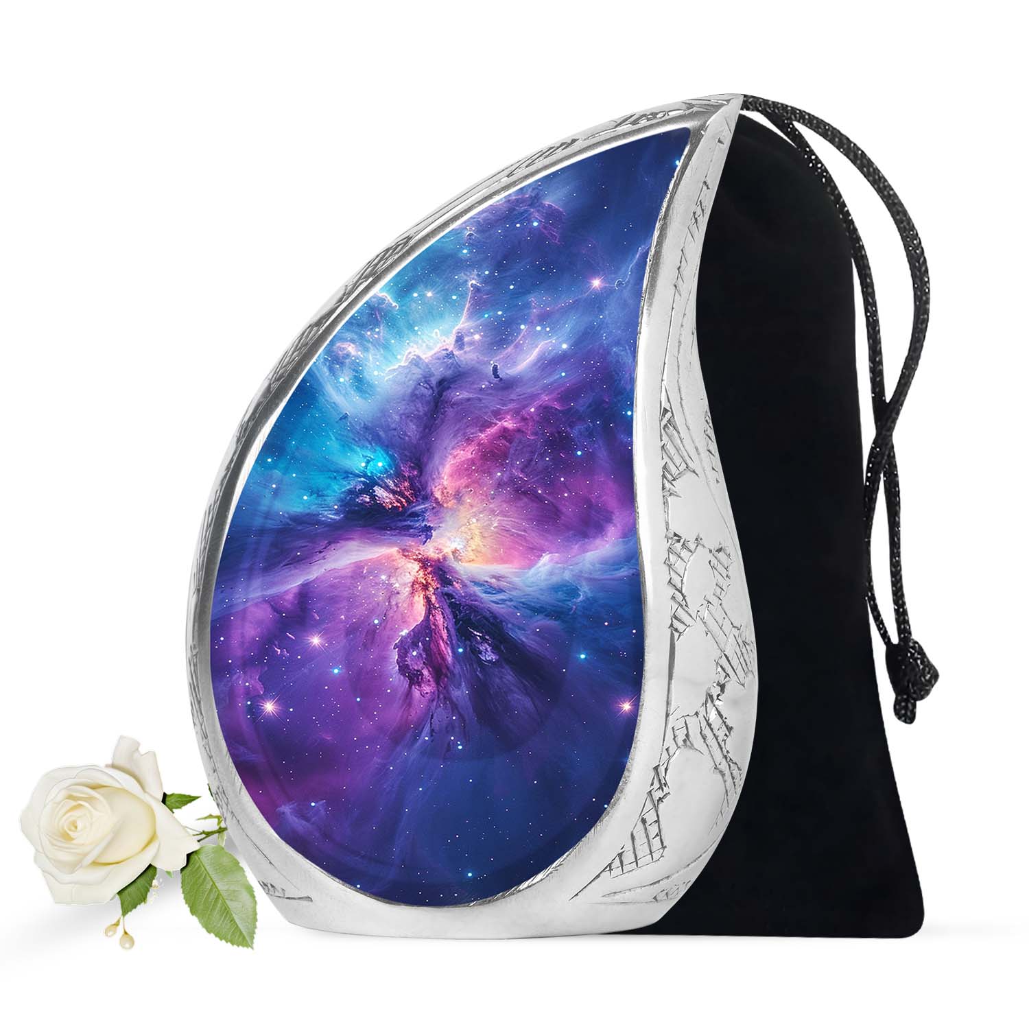 Galaxy Adult Size Urn Teardrop, Heart Cremation Urn For Ashes