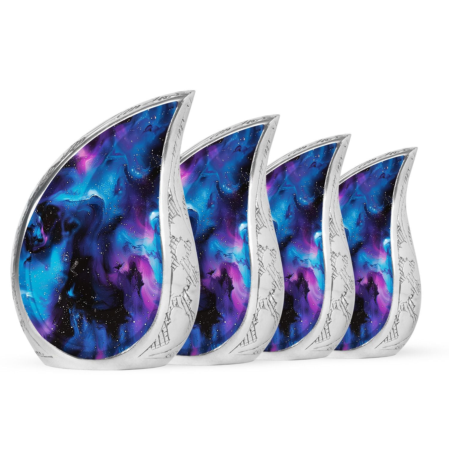 Galaxy Urn For Human Ashes Adult Large Teardrop, Heart Urn For Ashes