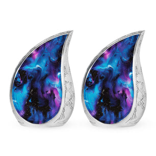 Galaxy Urn For Human Ashes Adult Large Teardrop, Heart Urn For Ashes