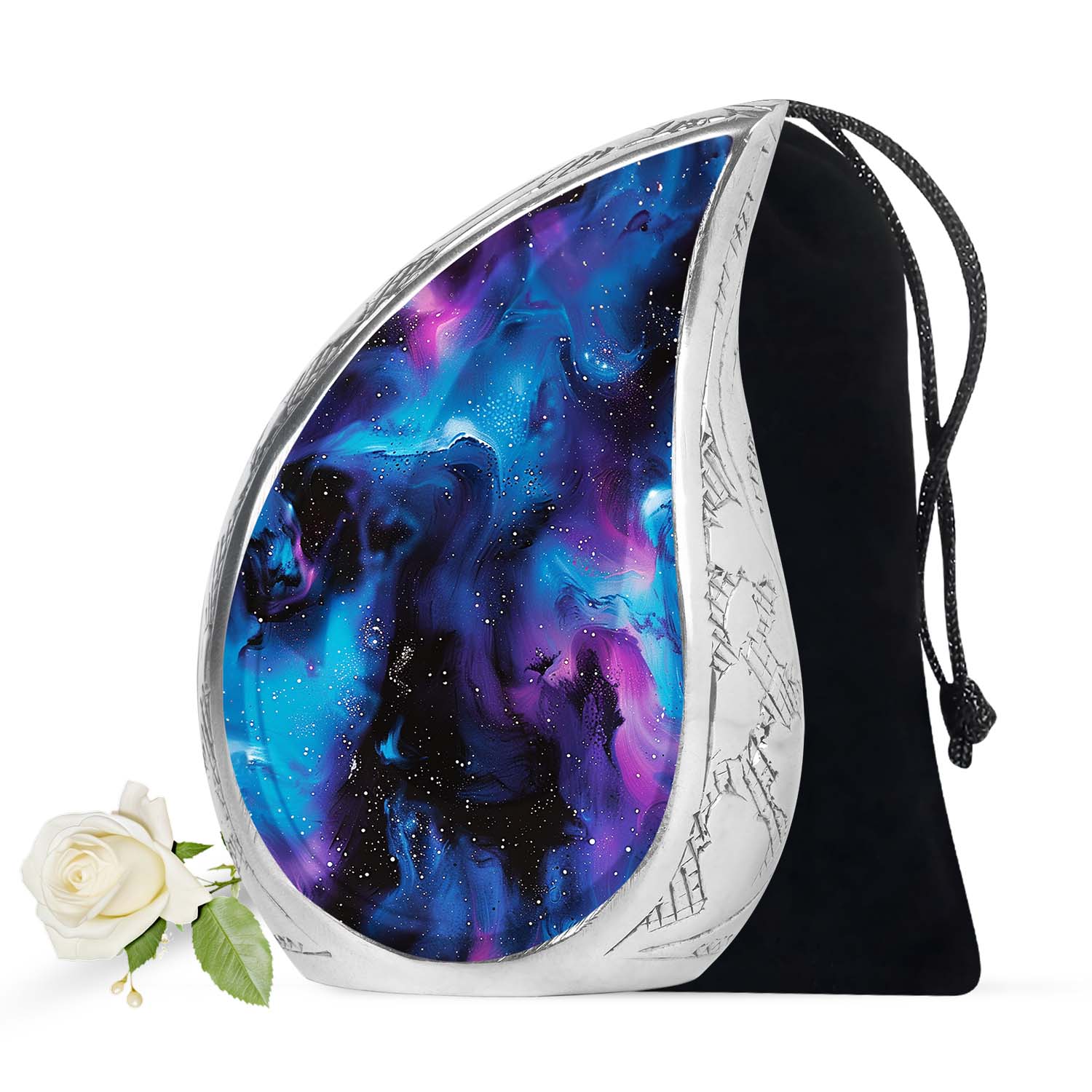 Galaxy Urn For Human Ashes Adult Large Teardrop, Heart Urn For Ashes