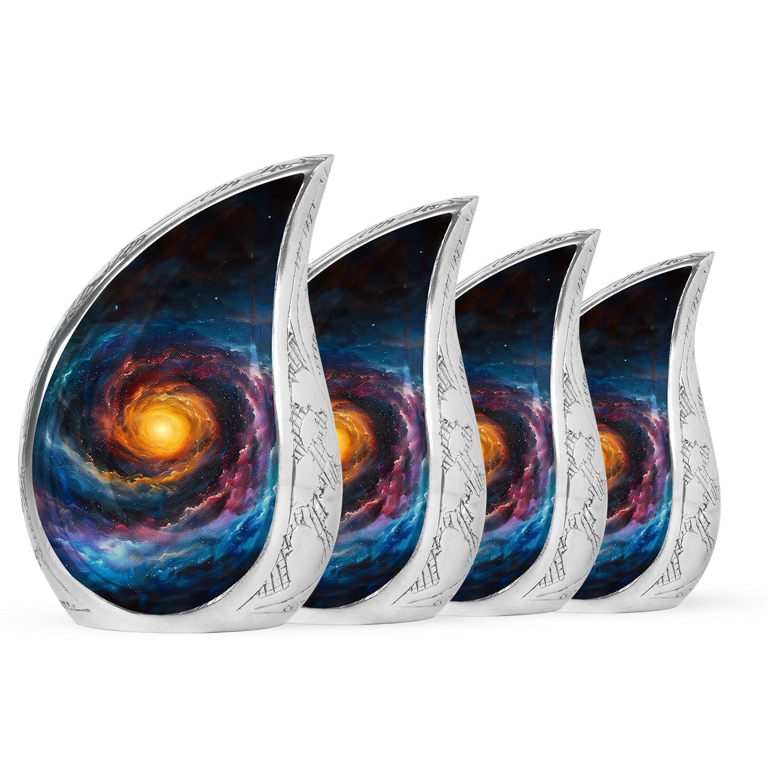 Galaxy Urn For Son Teardrop, Heart Cremation Urn